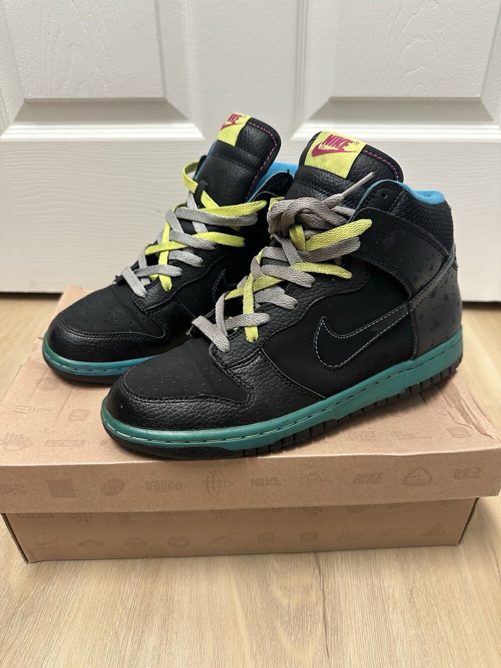 Nike Dunk High GS Blue Volt Fire-berry size 7Y 308319-044